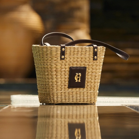 NWT HOLLAND COOPER Mini Paloma Straw Tote with box - Picture 9 of 9